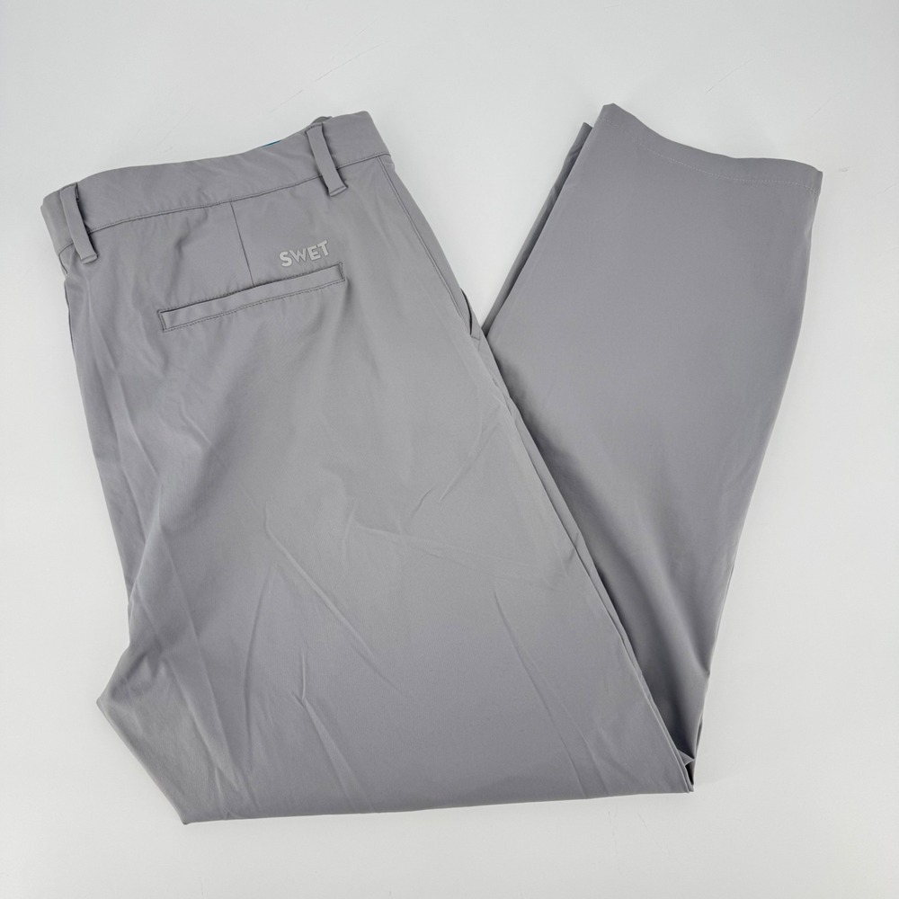 Swet Tailor‎ Mens Bobby McMillen State U Performance Chino Pants Gray Size 40x29
